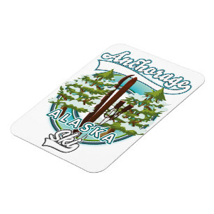 Magnet Flexible logo Ski Anchorage Alaska