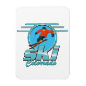 Magnet Flexible logo ski Colorado (Vertical)
