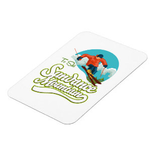 Magnet Flexible logo ski des montagnes Sundance