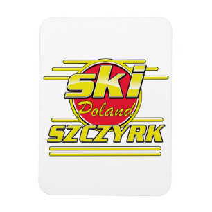Magnet Flexible Logo Ski Szczyrk Pologne 80s