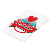 Magnet Flexible Logo style vintage Amour Suède (Côté Gauche)