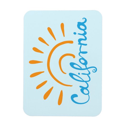 Magnet Flexible Logo Sunny California (Vertical)