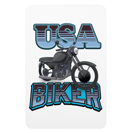 Magnet Flexible Logo USA Biker (Vertical)