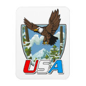 Magnet Flexible Logo USA Patriot (Vertical)