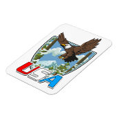 Magnet Flexible Logo USA Patriot (Côté Gauche)