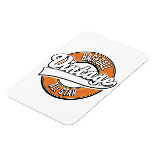 Magnet Flexible Logo vintage de baseball.