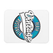 Magnet Flexible logo vintage de Perth Australie (Horizontal)