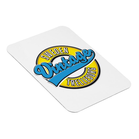 Magnet Flexible Logo vintage de Trelleborg en Suède (Côté Droit)