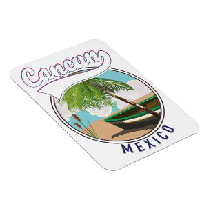 Magnet Flexible Logo voyage de Cancun Mexico Beach