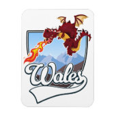 Magnet Flexible logo Wales Dragon (Vertical)