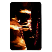 Magnet Flexible Logs dans la cheminée Photographie de feu chaud (Vertical)