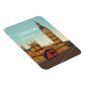 Magnet Flexible London England Big Ben Vintage Travel (Côté Droit)
