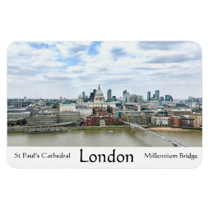 Magnet Flexible London England Thames River Cathédrale St Paul
