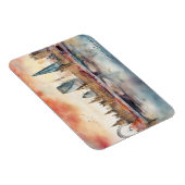 Magnet Flexible Londres Angleterre City Silhouette Aquarelle Peint (Côté Droit)