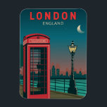 Magnet Flexible Londres Angleterre Retro Travel Art Vintage<br><div class="desc">Design d'art vectoriel à Londres. Londres,  capitale de l'Angleterre et du Royaume-Uni,  est une ville du 21ème siècle avec une histoire qui remonte à l'époque romaine.</div>