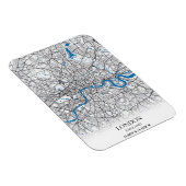 Magnet Flexible Londres Angleterre Royaume-Uni City Plan Voyage (Côté Droit)