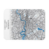 Magnet Flexible Londres Angleterre Royaume-Uni City Plan Voyage (Horizontal)