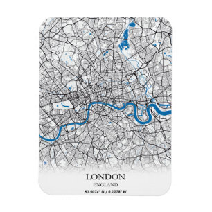 Magnet Flexible Londres Angleterre Royaume-Uni City Plan Voyage