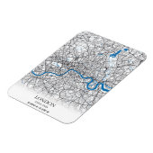 Magnet Flexible Londres Angleterre Royaume-Uni City Plan Voyage (Côté Gauche)