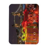 Magnet Flexible Londres avec aimant frigo vue Noël (Vertical)