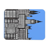 Magnet Flexible Londres Cityscape noir et blanc (Horizontal)