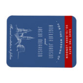 Magnet Flexible Londres Mariage Enregistrer La Date Invitation (Horizontal)