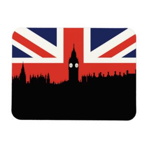 Magnet Flexible Londres Skyline Le drapeau britannique
