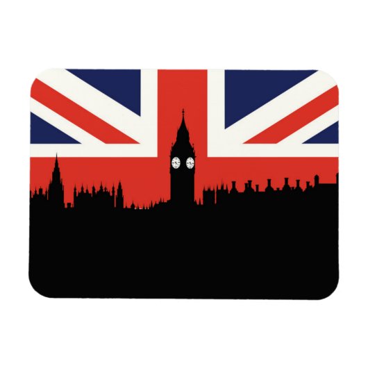 Magnet Flexible Londres Skyline | Le drapeau britannique (Horizontal)