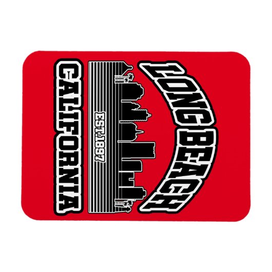 Magnet Flexible Long Beach, Californie (Horizontal)