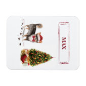 Magnet Flexible Long Haired Chihuahua Funny Christmas Dog Tree (Horizontal)