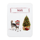 Magnet Flexible Long Haired Chihuahua Funny Christmas Dog Tree (Vertical)