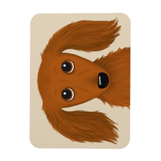 Magnet Flexible Long Haired Dachshund | Doxie mignon chien de dess (Vertical)