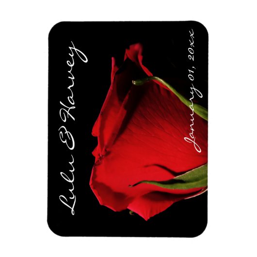 Magnet Flexible Long Stemmed Red Rose personnel (Vertical)