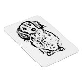 Magnet Flexible Longue Cheveux Dachshund Amant Cadeau Doxie Maman (Côté Droit)