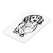 Magnet Flexible Longue Cheveux Dachshund Amant Cadeau Doxie Maman (Côté Gauche)