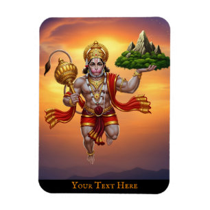 Magnet Flexible Lord Hanuman Flying Lifting Mountain