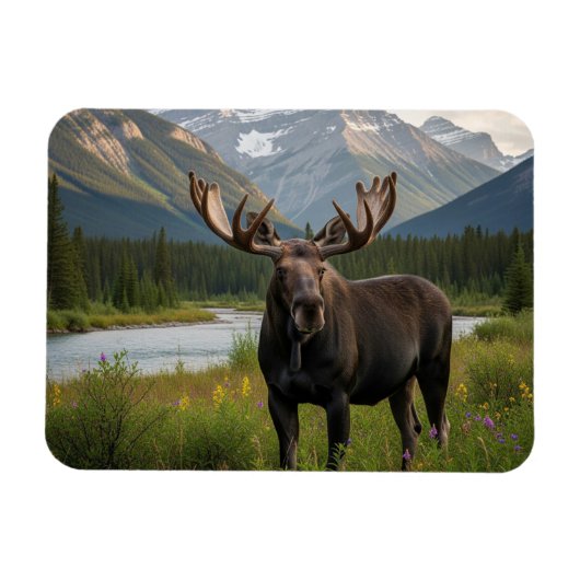 Magnet Flexible L'orignal dans le parc national Banff Canada (Horizontal)