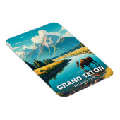 Magnet Flexible L'orignal dans le parc national de Grand Teton (Côté Droit)