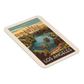 Magnet Flexible Los Angeles Echo Park Lake Travel Art Vintage (Côté Droit)