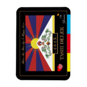 Magnet Flexible Losar Tibétain & Tashi Delek - Nouvel An /drapeau  (Vertical)