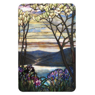 Magnet Flexible Louis Comfort Tiffany - Vitrail 4 Magnolias