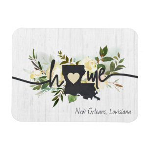 Magnet Flexible Louisiane Personnalisé Votre Maison Ville Rustique