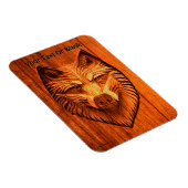 Magnet Flexible Loup de bois sculpté (Côté Droit)
