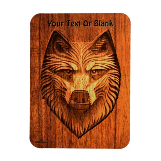 Magnet Flexible Loup de bois sculpté (Vertical)