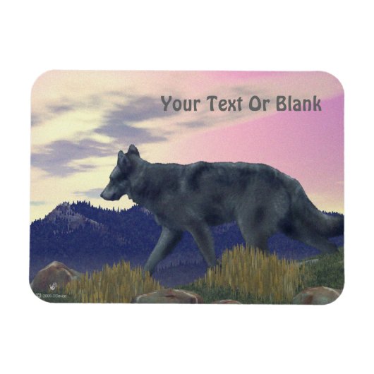Magnet Flexible Loup de grand pays (Horizontal)