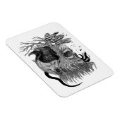 Magnet Flexible Loup et corbeau avec crâne (Côté Droit)