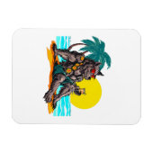 Magnet Flexible loup-garou en vacances (Horizontal)
