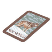 Magnet Flexible Loup gris deboutNouveau-Mexique (Côté Gauche)