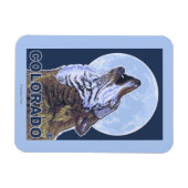 Magnet Flexible Loup gris Howling Colorado (Horizontal)