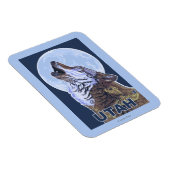 Magnet Flexible Loup gris HowlingUtah (Côté Droit)